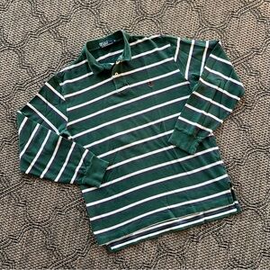 Vintage 90s Polo Ralph Lauren‎ Striped Rugby Shirt Size Medium